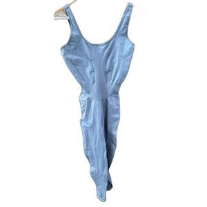 FREE PEOPLE MOVEMENT GOOD KARMA Gray ONE PIECE BODYSUIT XS S Stretch Straps